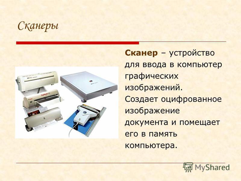 Устройство ввода в компьютер графических изображений 6 букв