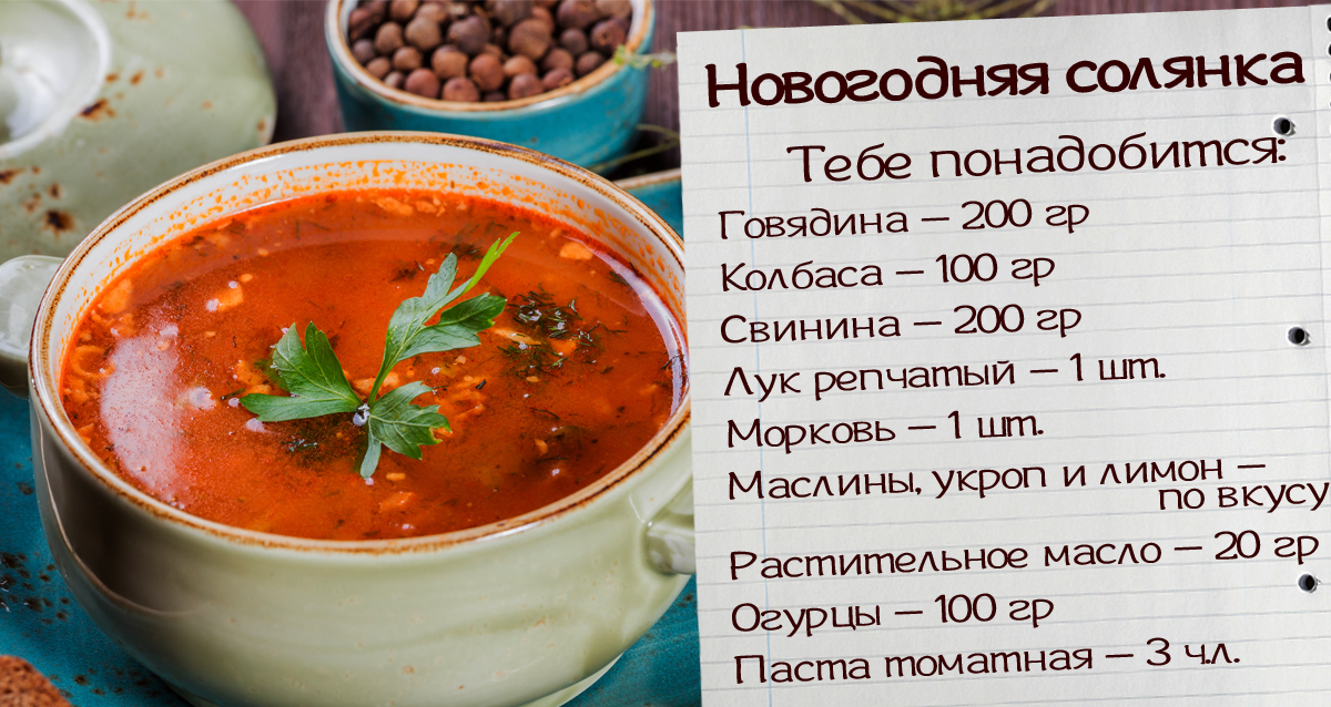 Технологическая карта солянка мясная на 1 порцию