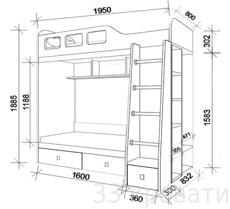 Двухъярусная кровать галета инструкция