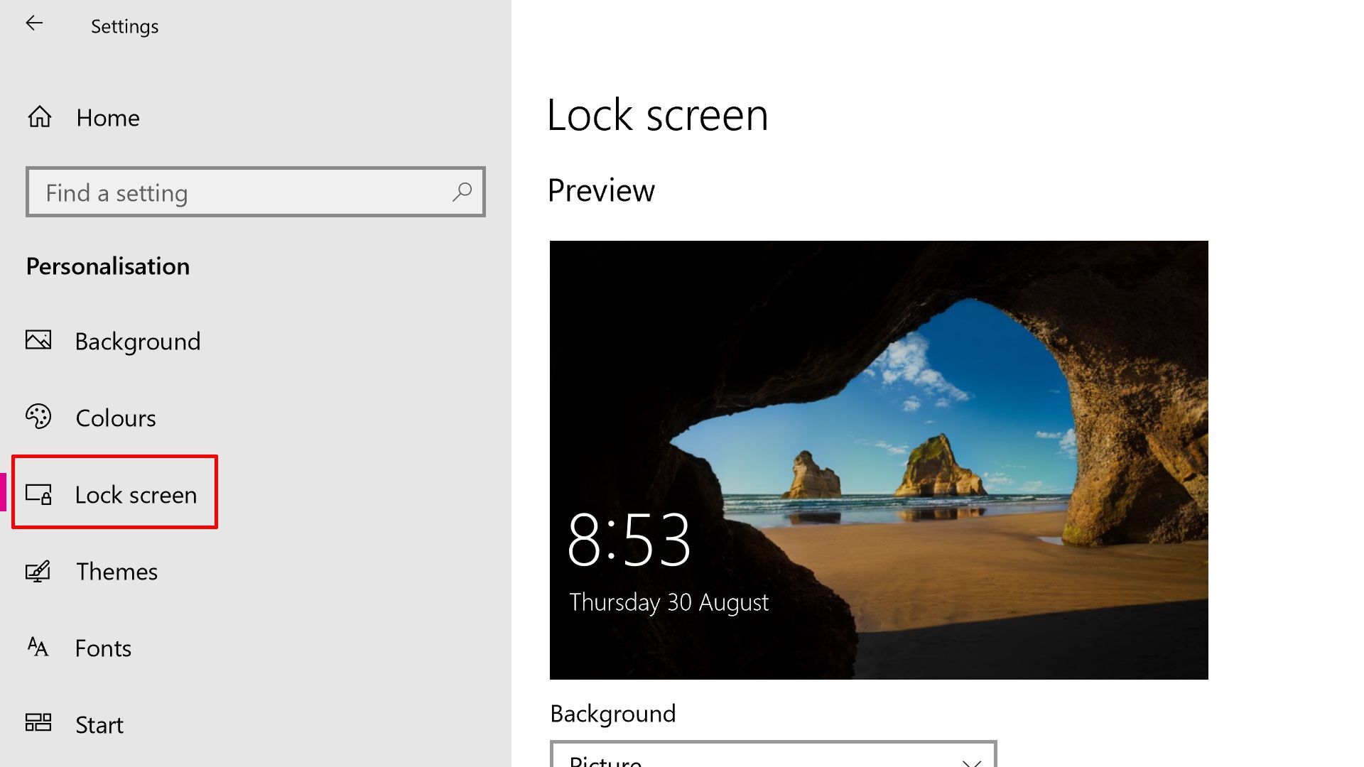 Не меняется картинка на экране блокировки windows 10