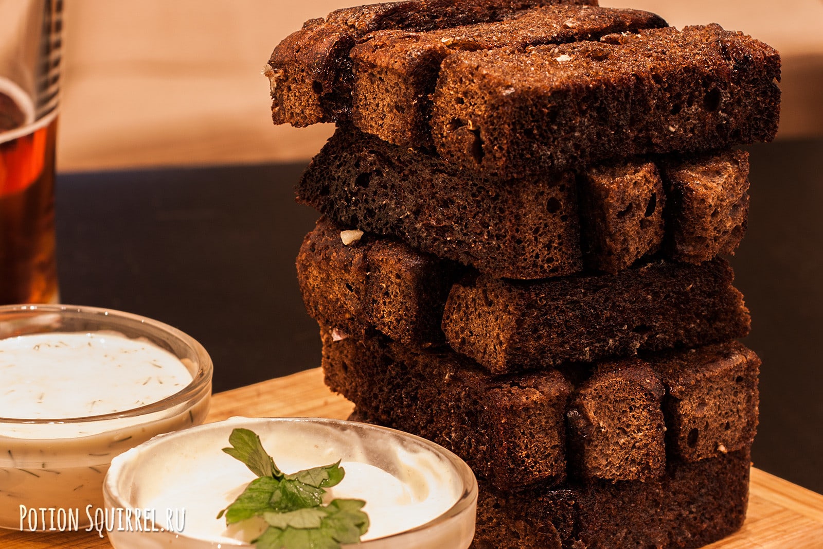 Как сделать вкусные гренки из бородинского хлеба