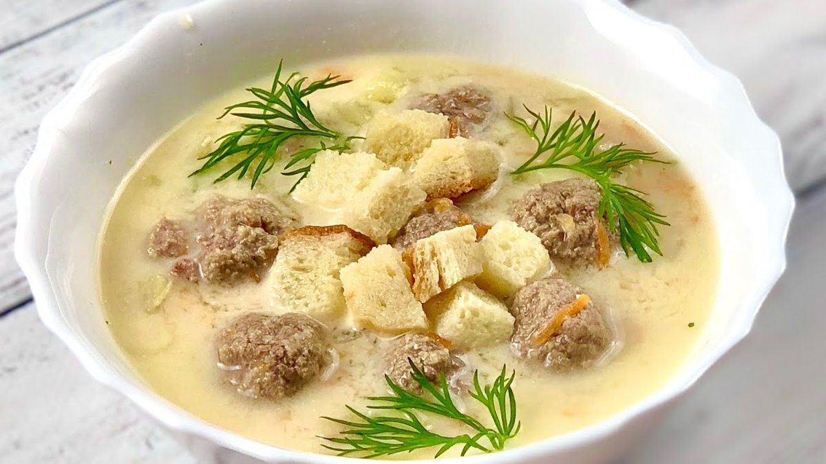Сырный суп с фрикадельками рецепт с плавленным сыром пошаговый рецепт с фото