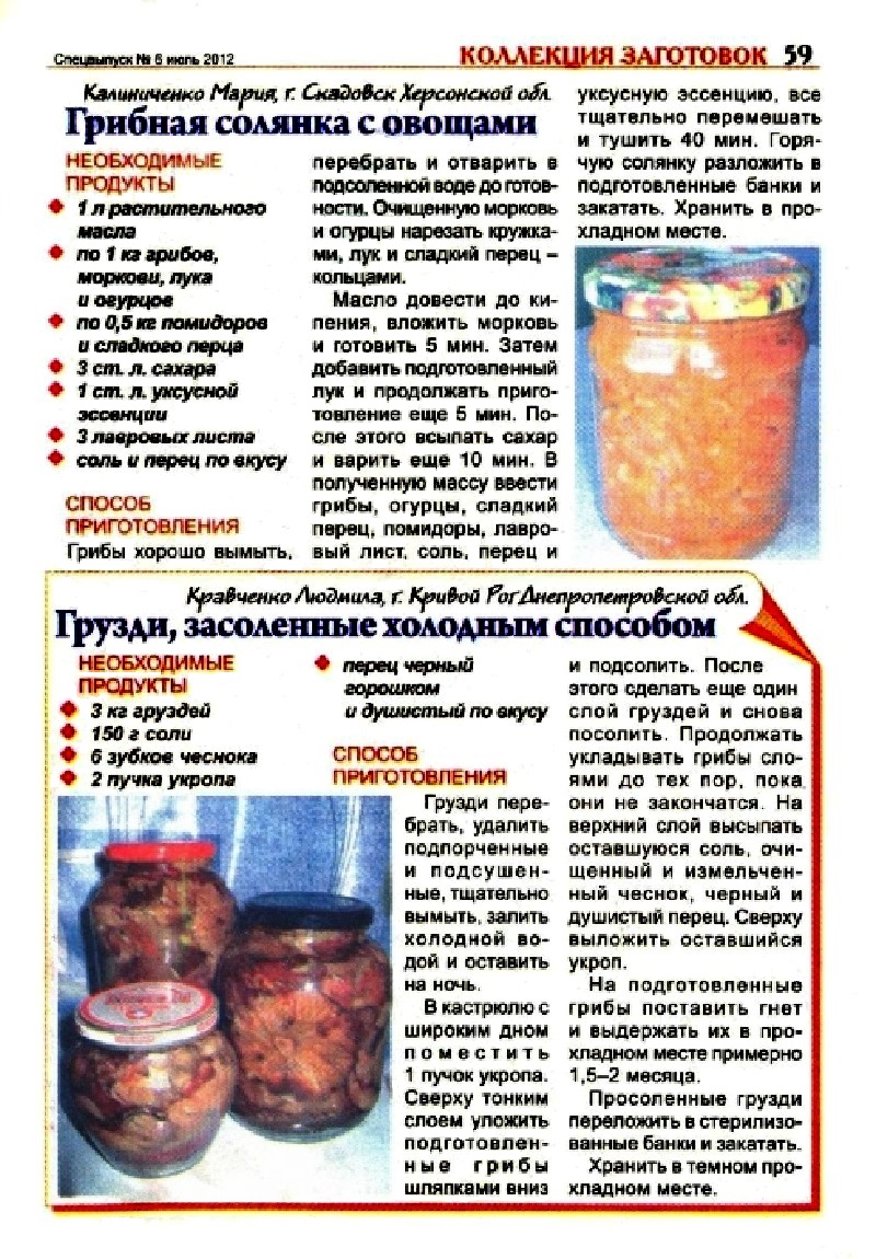 Солянка в банках рецепты