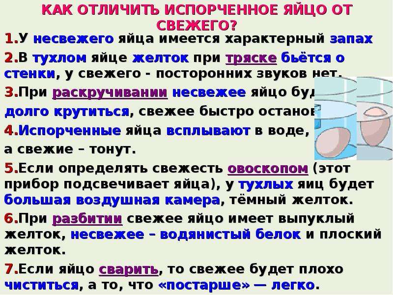 Почему в магазинах пропали яйца. Как отличить испорченное яйцо. Как определить свежее яйцо от несвежего. Как распознать испорченное яйцо. Как отличить тухлое яйцо от свежего.