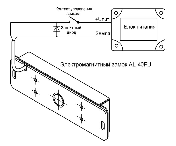 Принцип работы магнитного замка