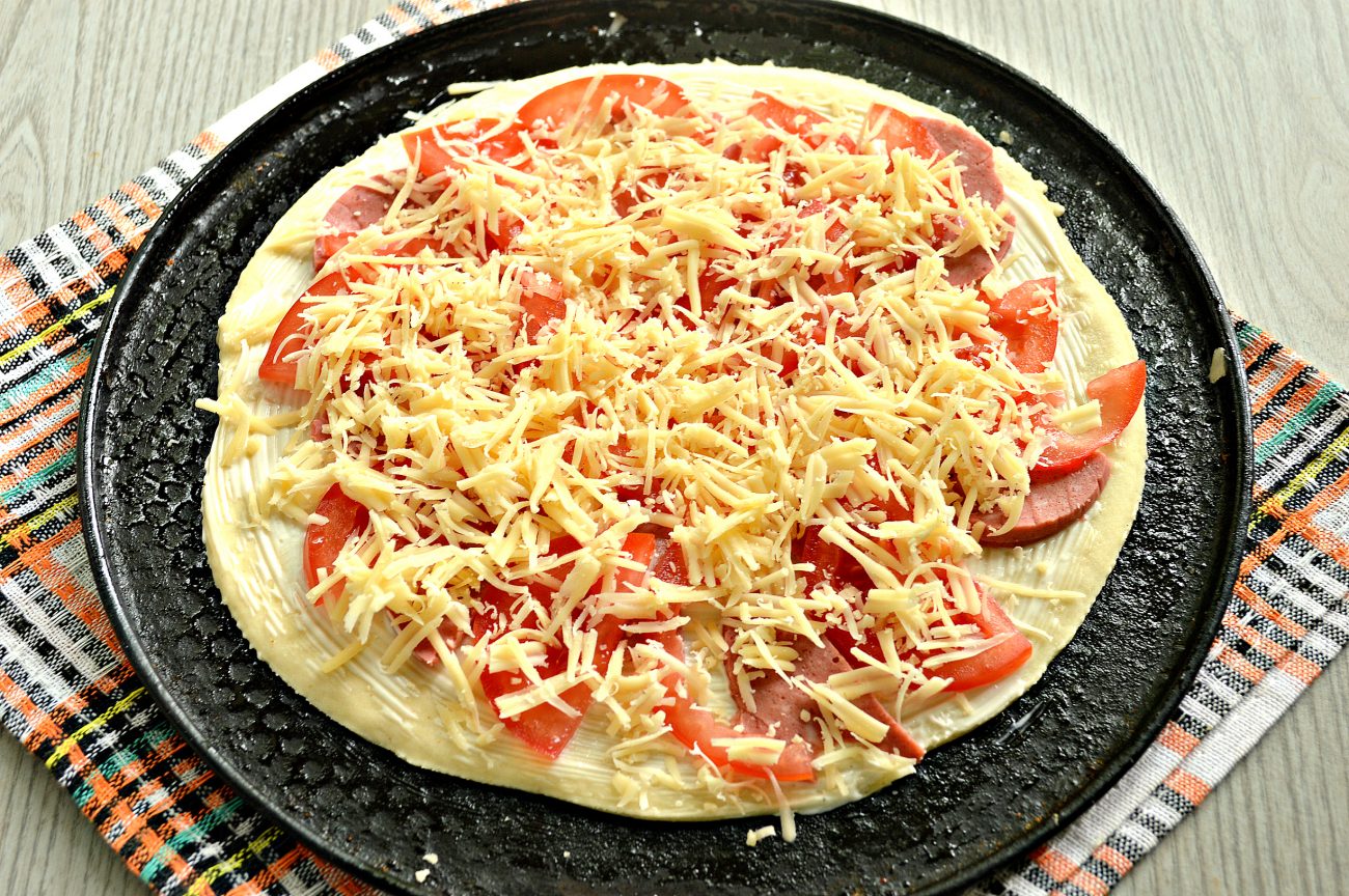 тесто и начинка для пиццы рецепт с колбасой фото 68