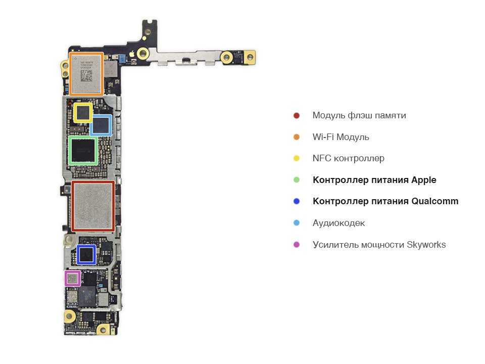 Схема платы iphone 6s